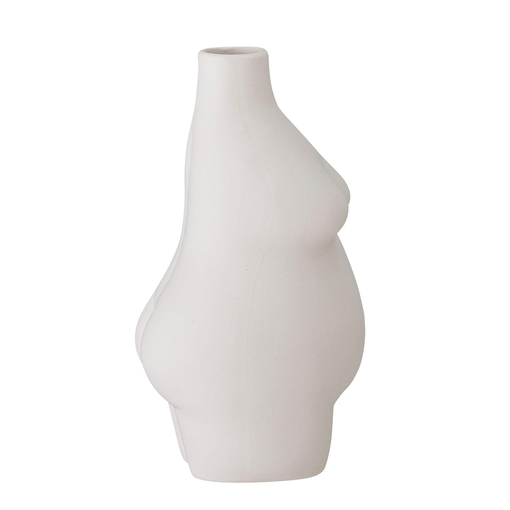 Stoneware vase ELONA white - Eye on Design