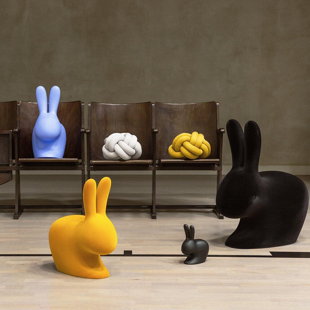 Stoper do drzwi RABBIT czarny Qeeboo    Eye on Design