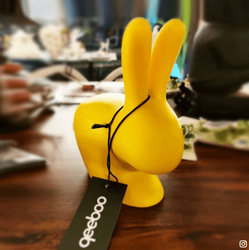 Stoper do drzwi RABBIT żółty Qeeboo    Eye on Design
