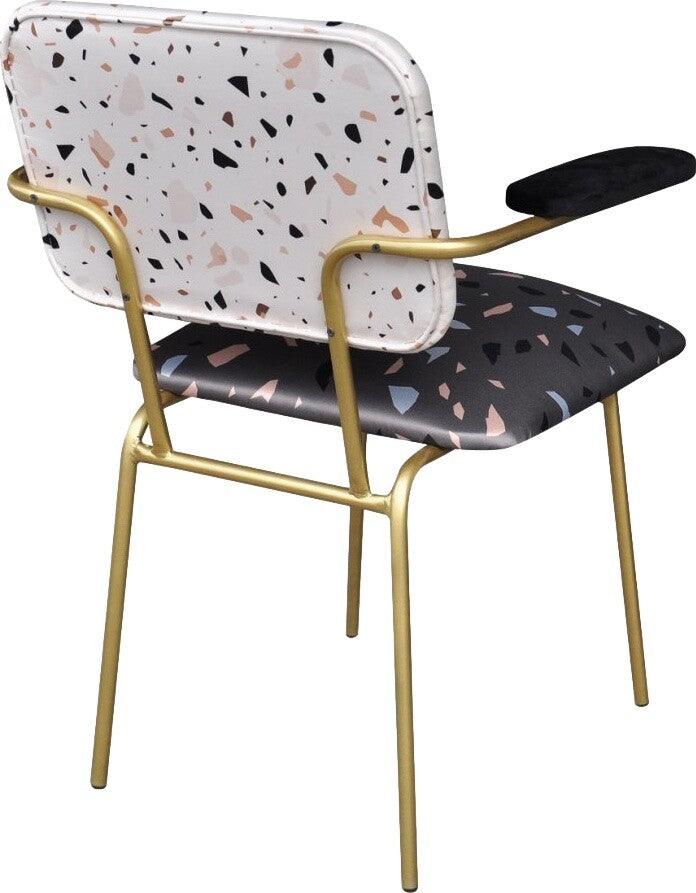 TERRAZZO armchair with golden base, Happy Barok, Eye on Design