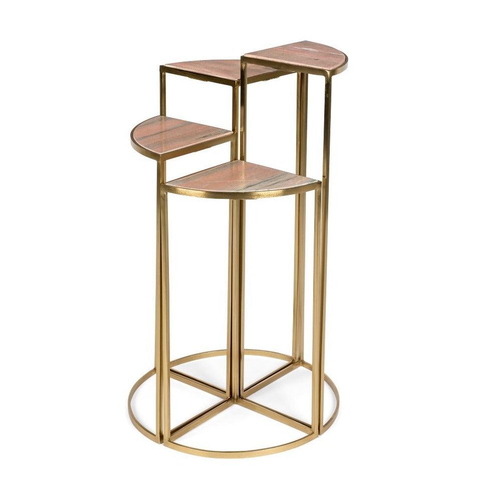 Crystal cup? Yes. Maraschino icing? Yes. A companion to serve cocktails? Yes. Side table Bold Monkey The Perfect Cocktail: Without it, no event will be complete. With pink marble and legs made of brushed brass, this side table meets all the requirements.