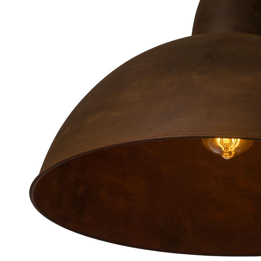 TOP GAUGE pendant lamp in rusted steel - Eye on Design