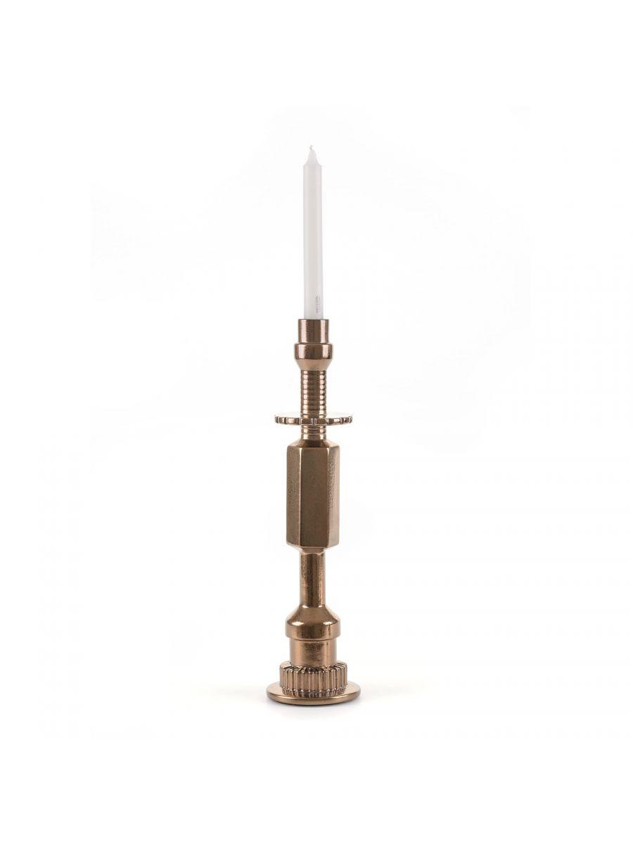 TRANSMISSION MACHINE COLLECTION candle holder #2 metallized - Eye on Design