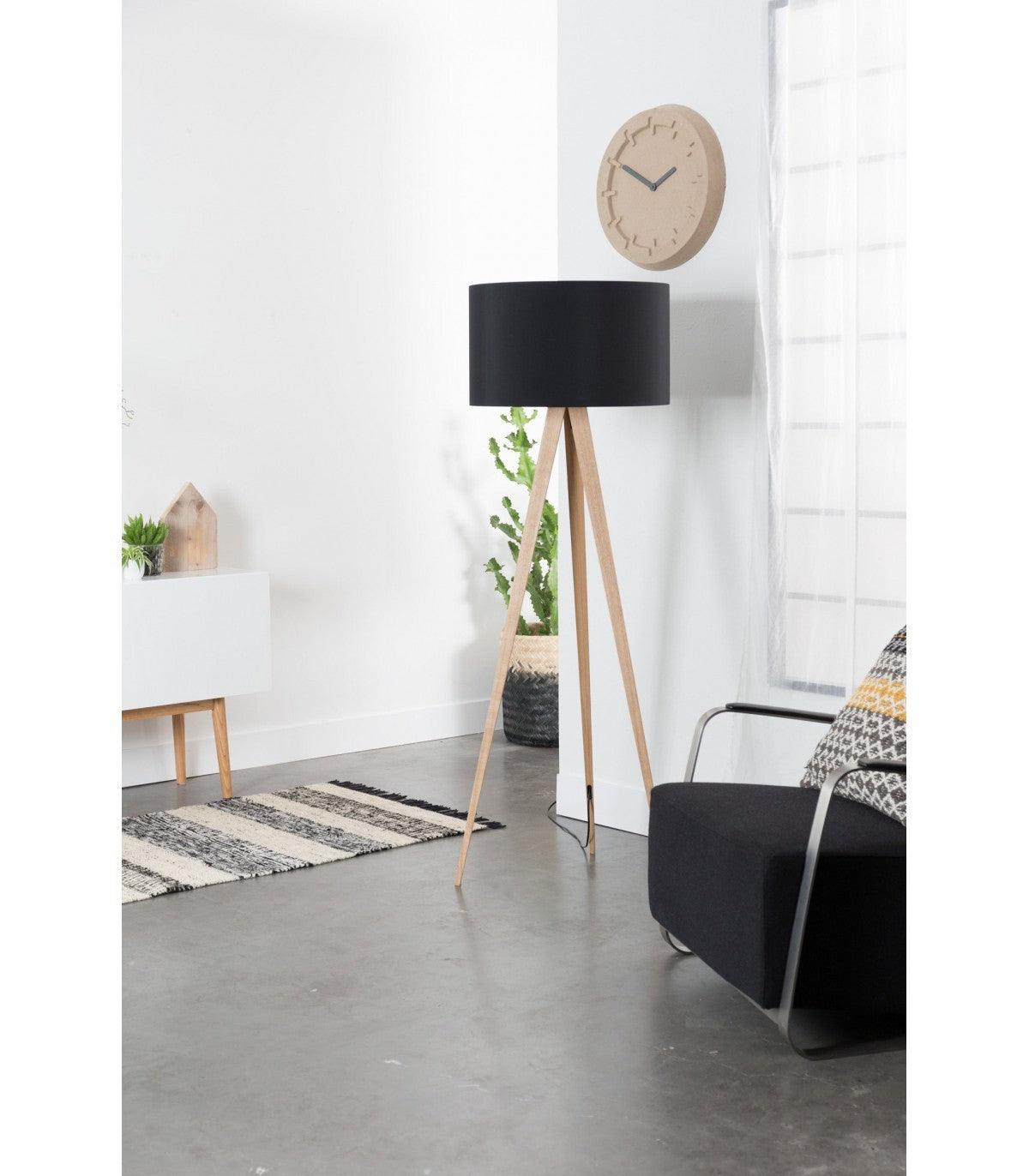 TRIPOD WOOD floor lamp black, Zuiver, Eye on Design