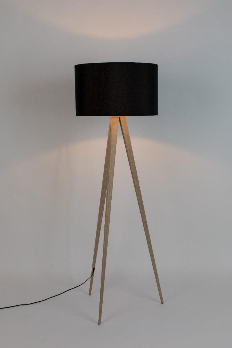 TRIPOD WOOD floor lamp black, Zuiver, Eye on Design