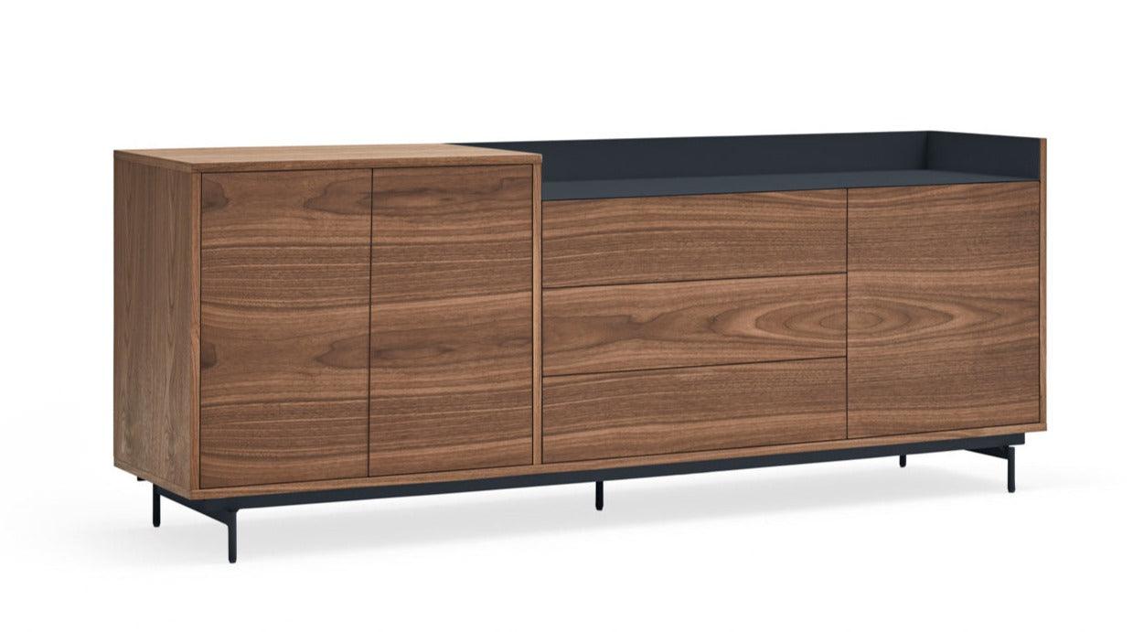 VALLEY chest of drawers walnut wood with dark finish - Eye on Design