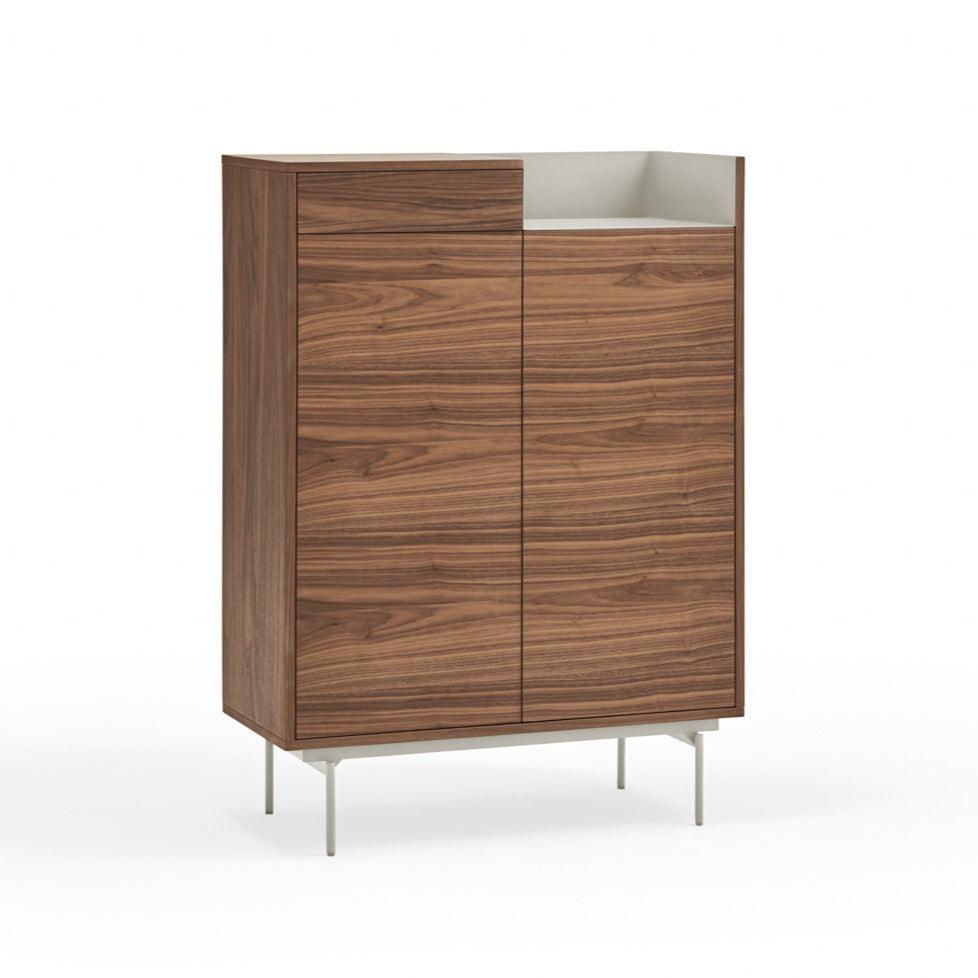 VALLEY high chest of drawers walnut wood with light finish - Eye on Design