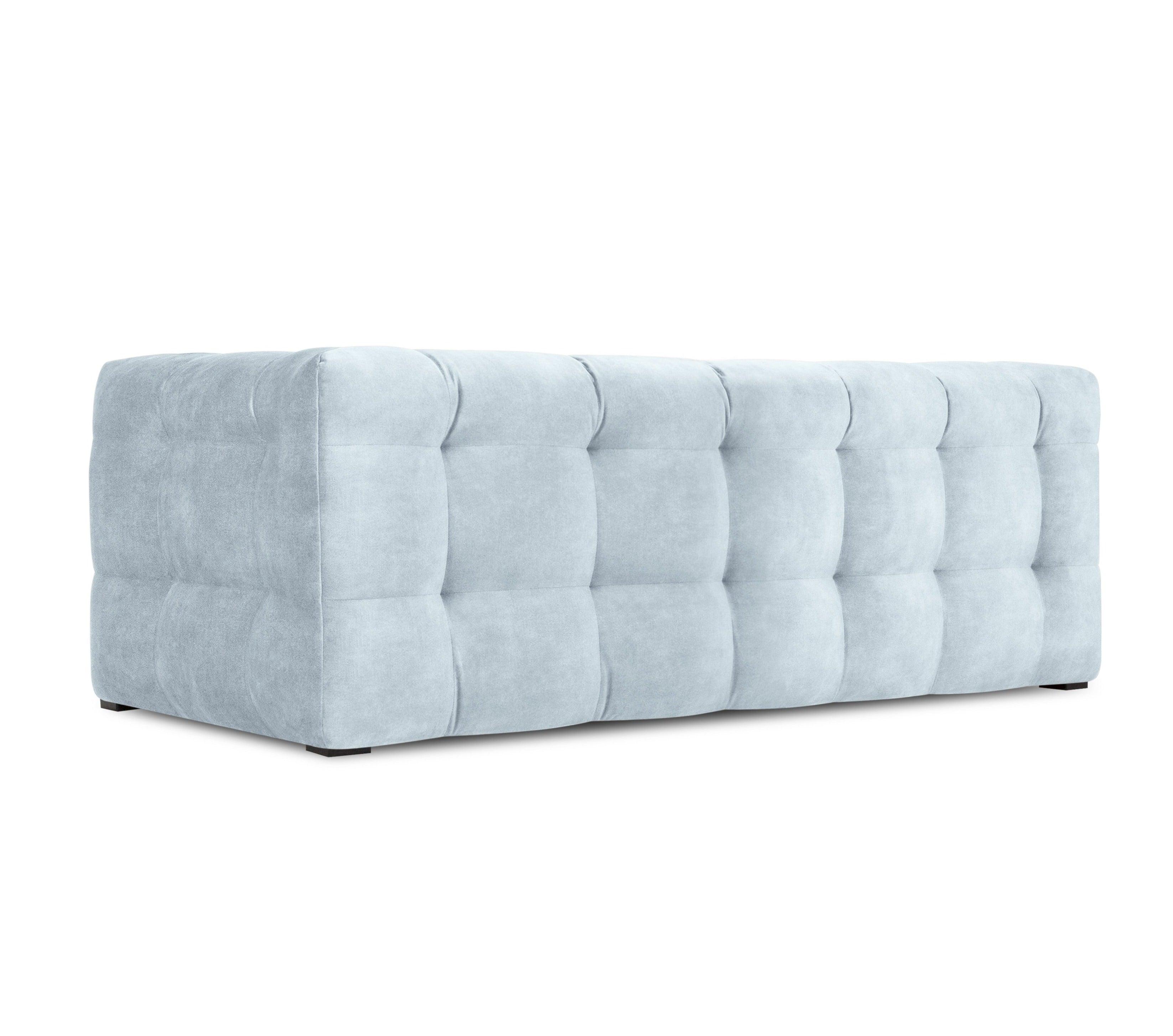 Velvet 2-seater sofa VESTA light blue - Eye on Design