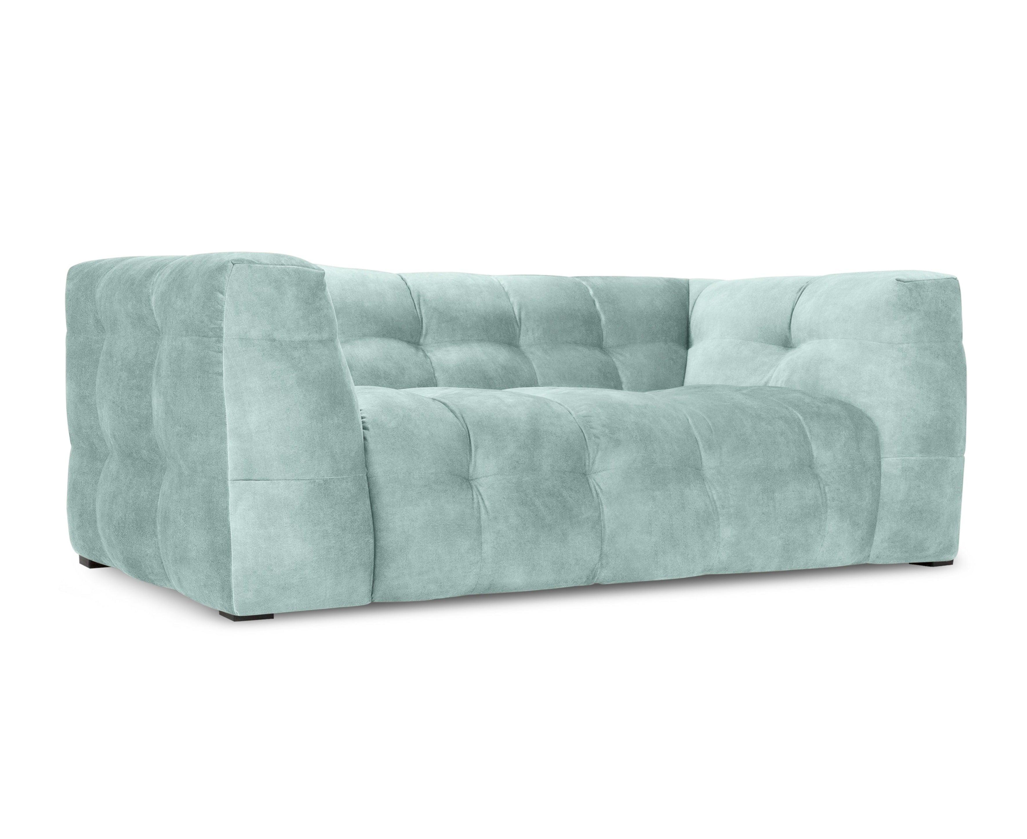 Velvet 2-seater sofa VESTA mint - Eye on Design