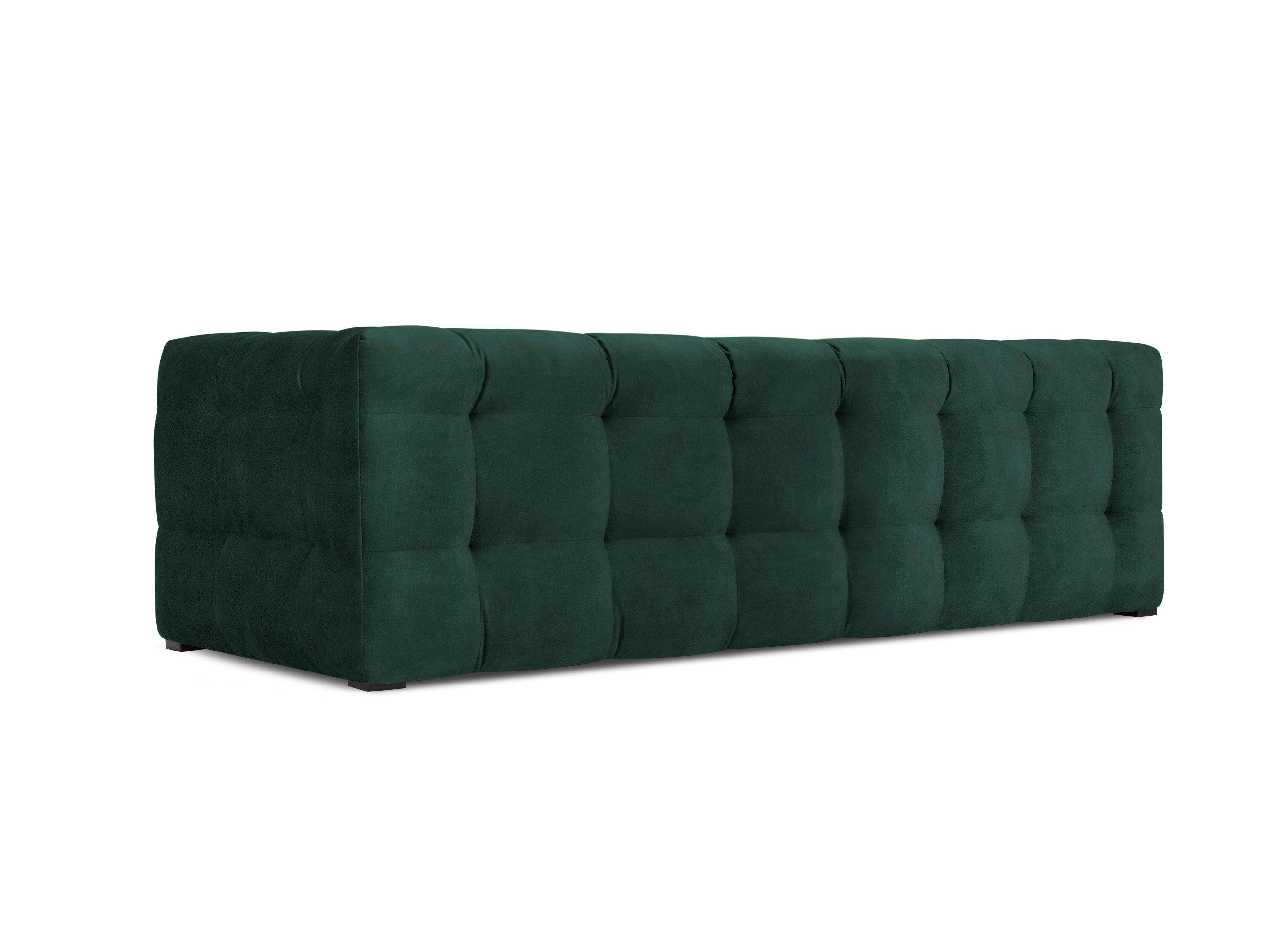 Velvet 3-seater sofa VESTA bottle green - Eye on Design