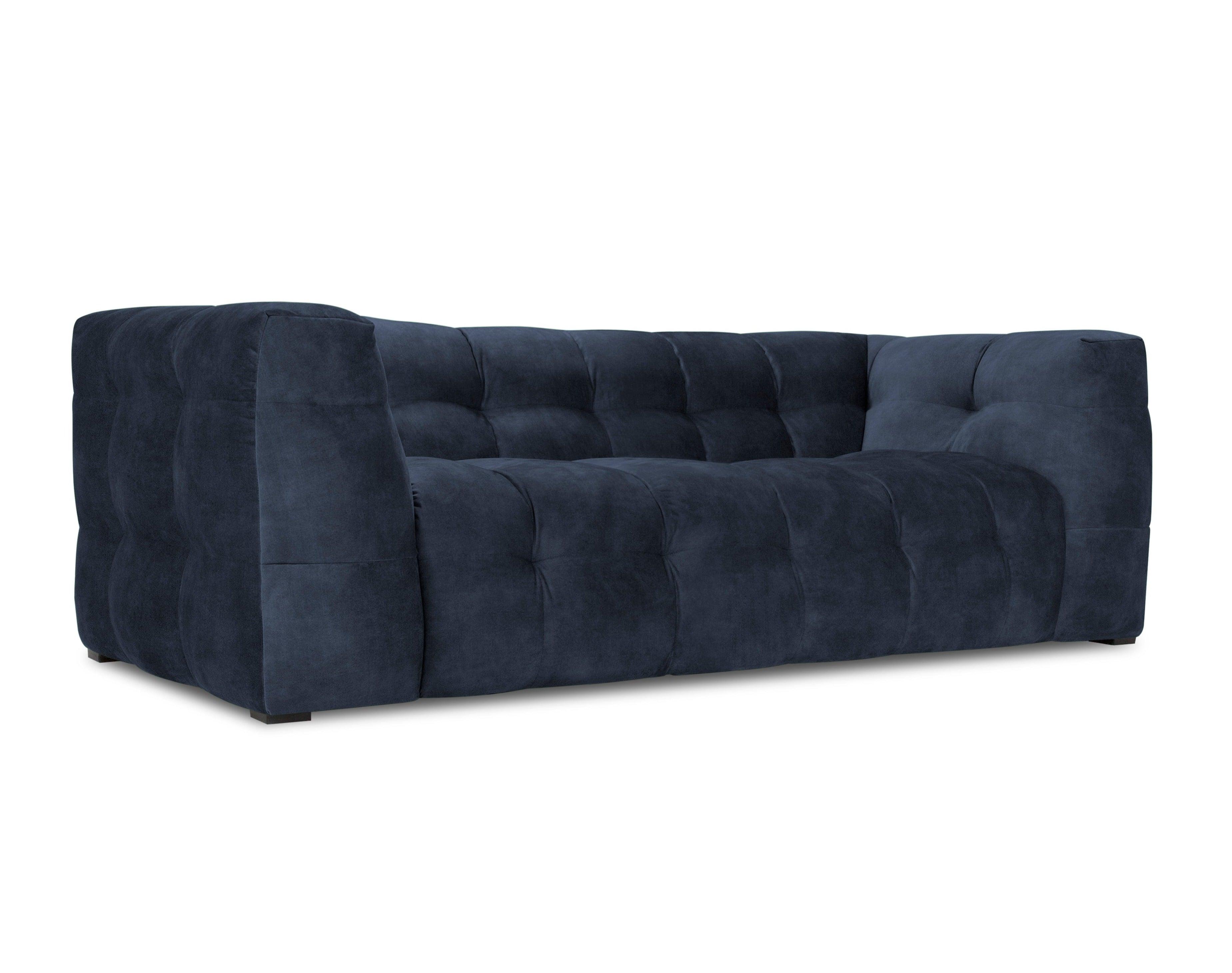 Velvet 3-seater sofa VESTA royal blue - Eye on Design