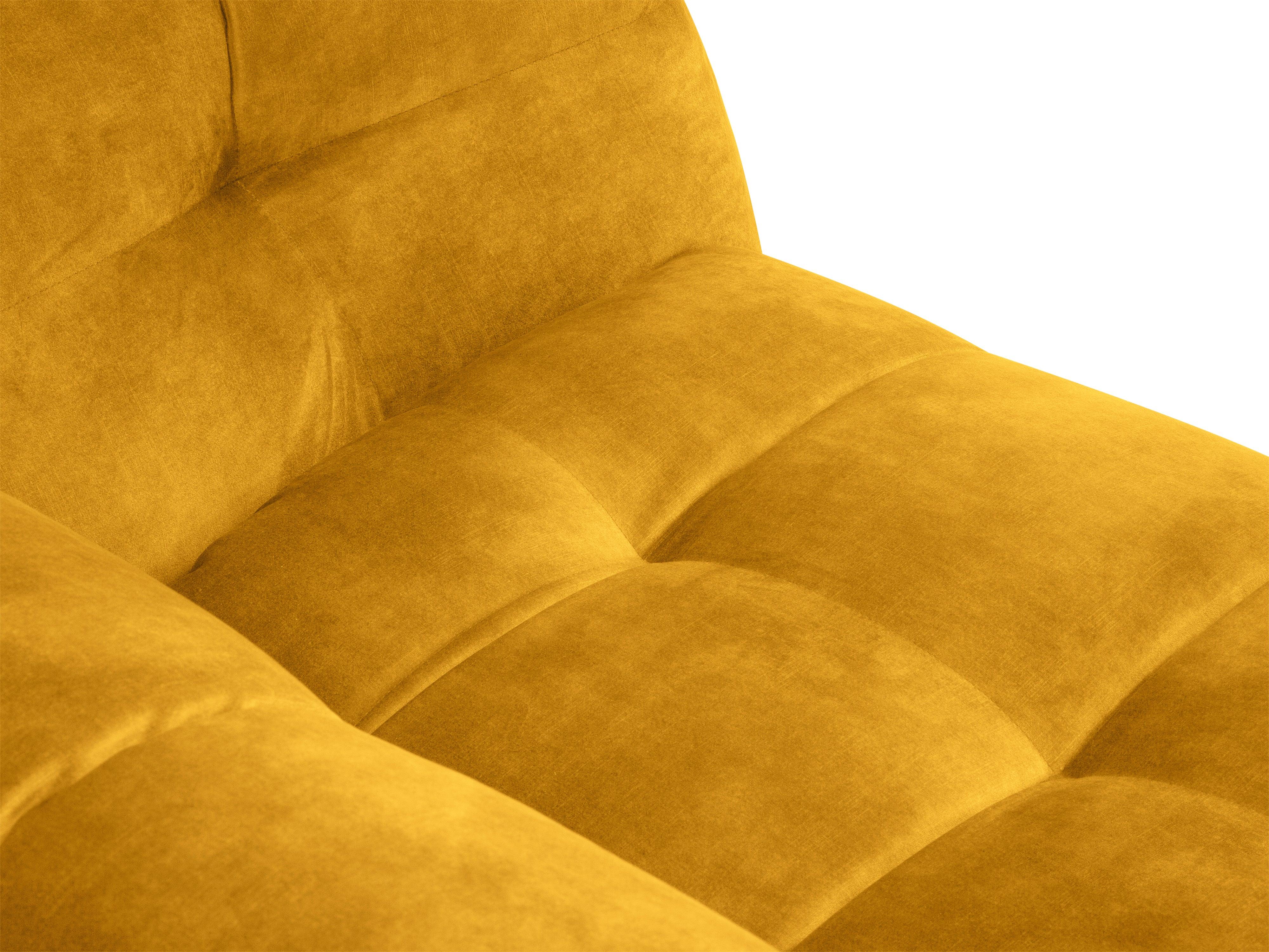 Velvet 4-seater sofa VESTA yellow - Eye on Design