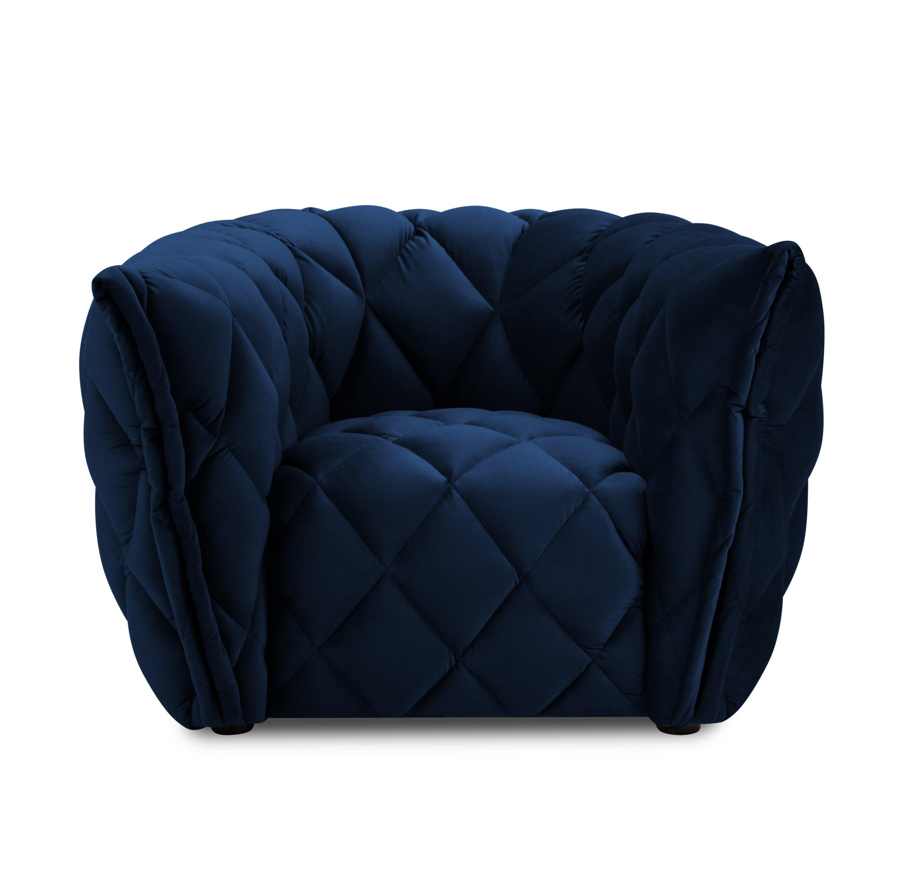 Velvet armchair FLANDRIN royal blue - Eye on Design