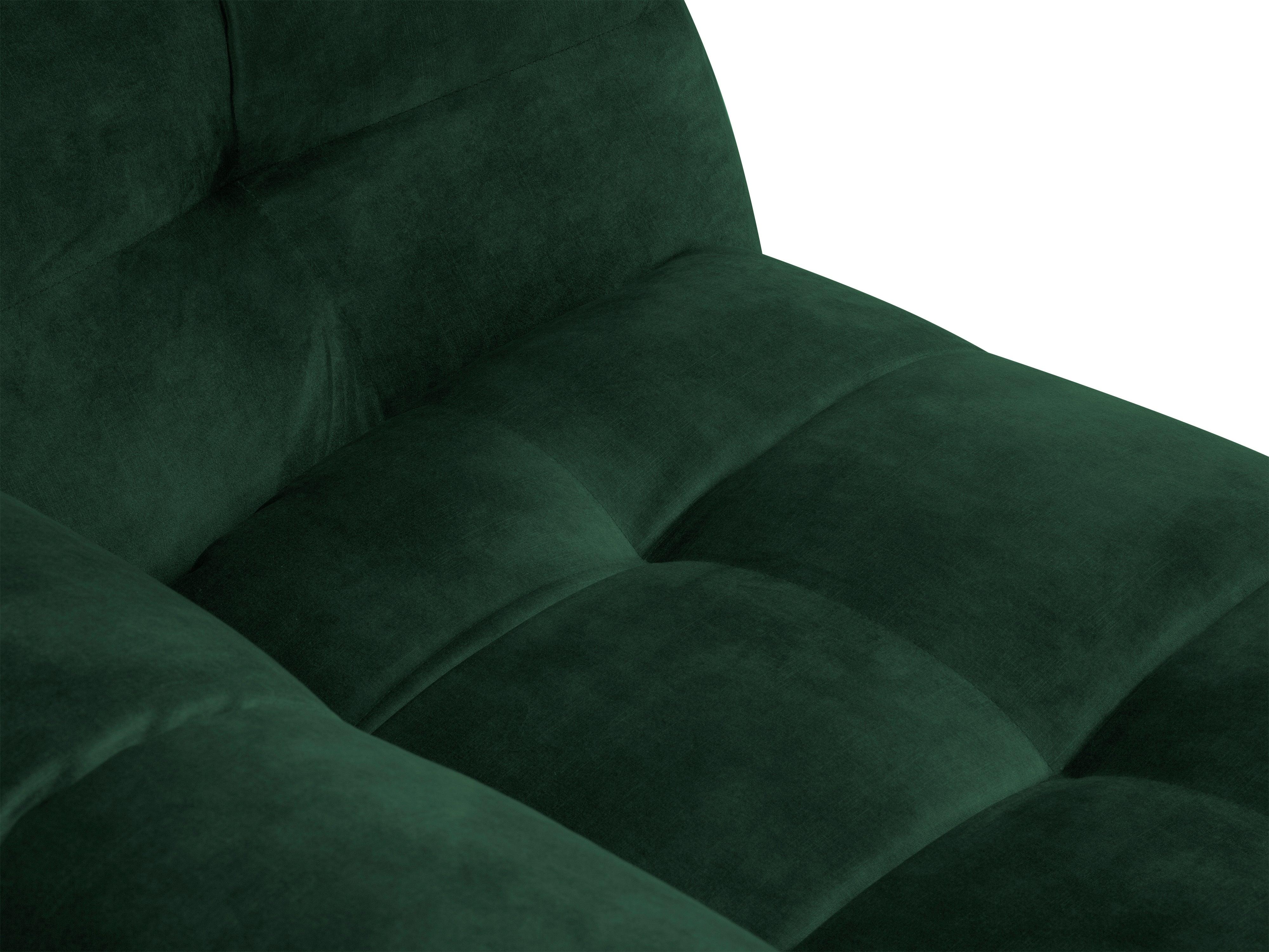 Velvet chaise longue left VESTA bottle green - Eye on Design