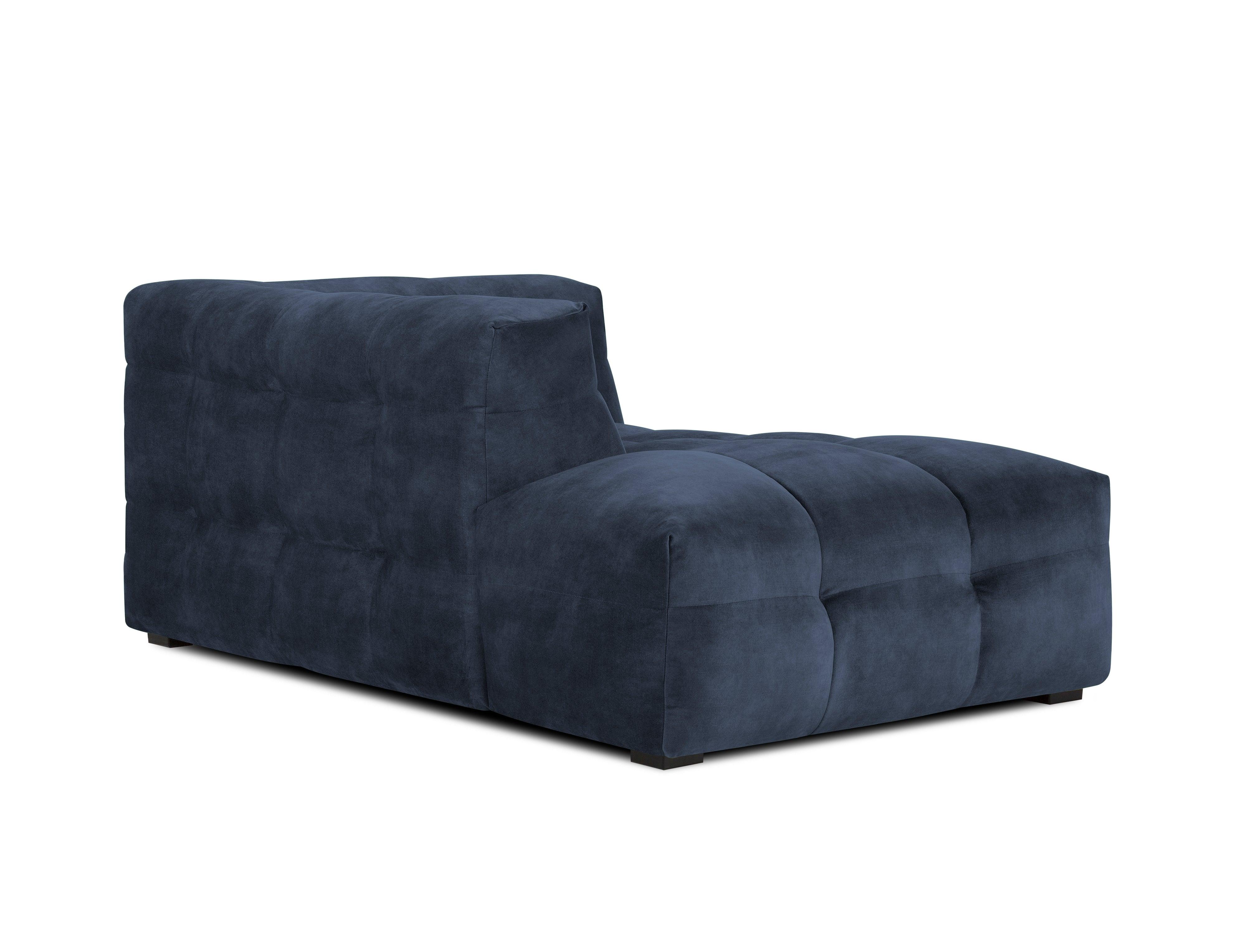 Velvet chaise longue left VESTA royal blue - Eye on Design