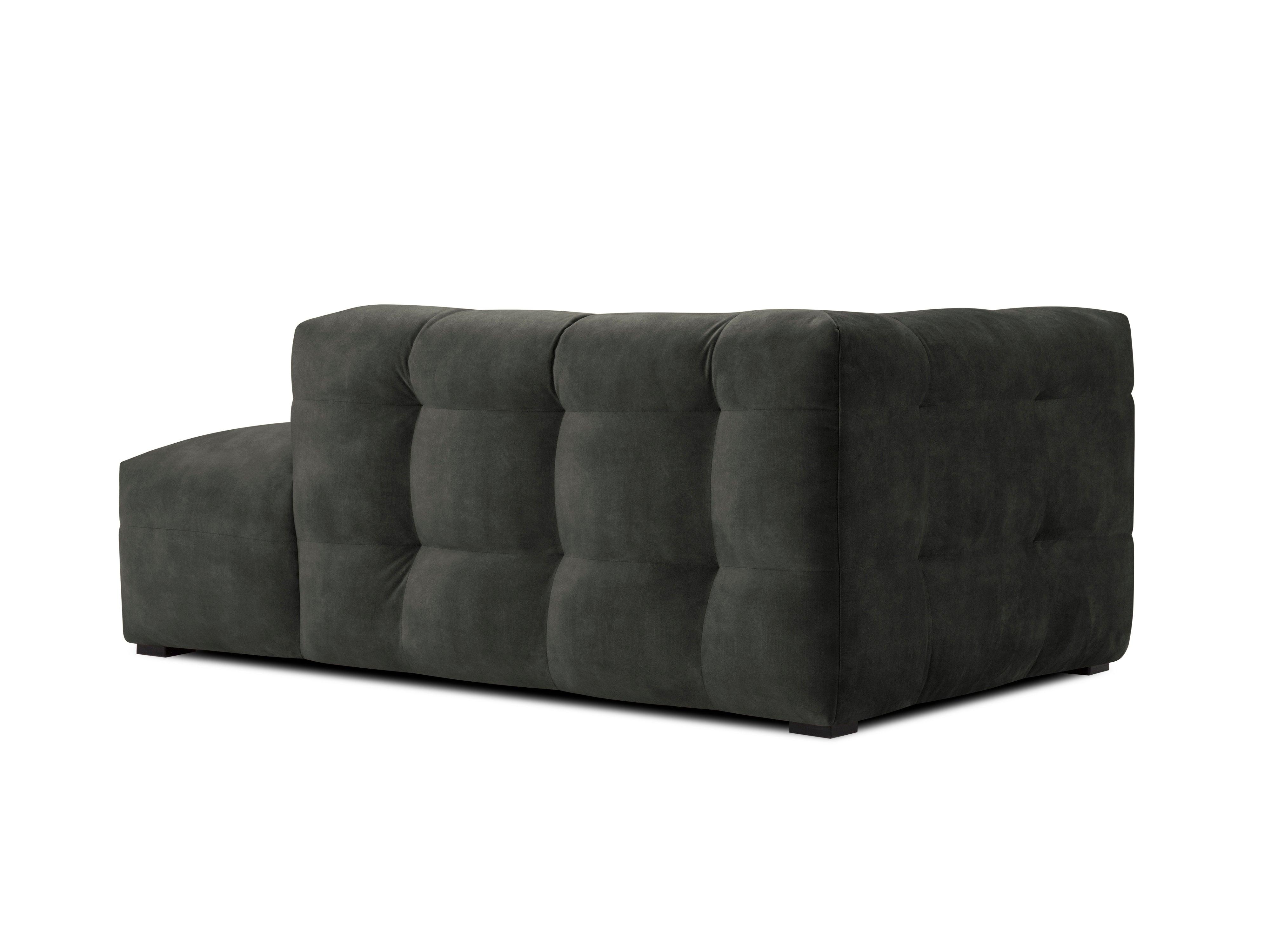 Velvet chaise longue VESTA dark grey - Eye on Design