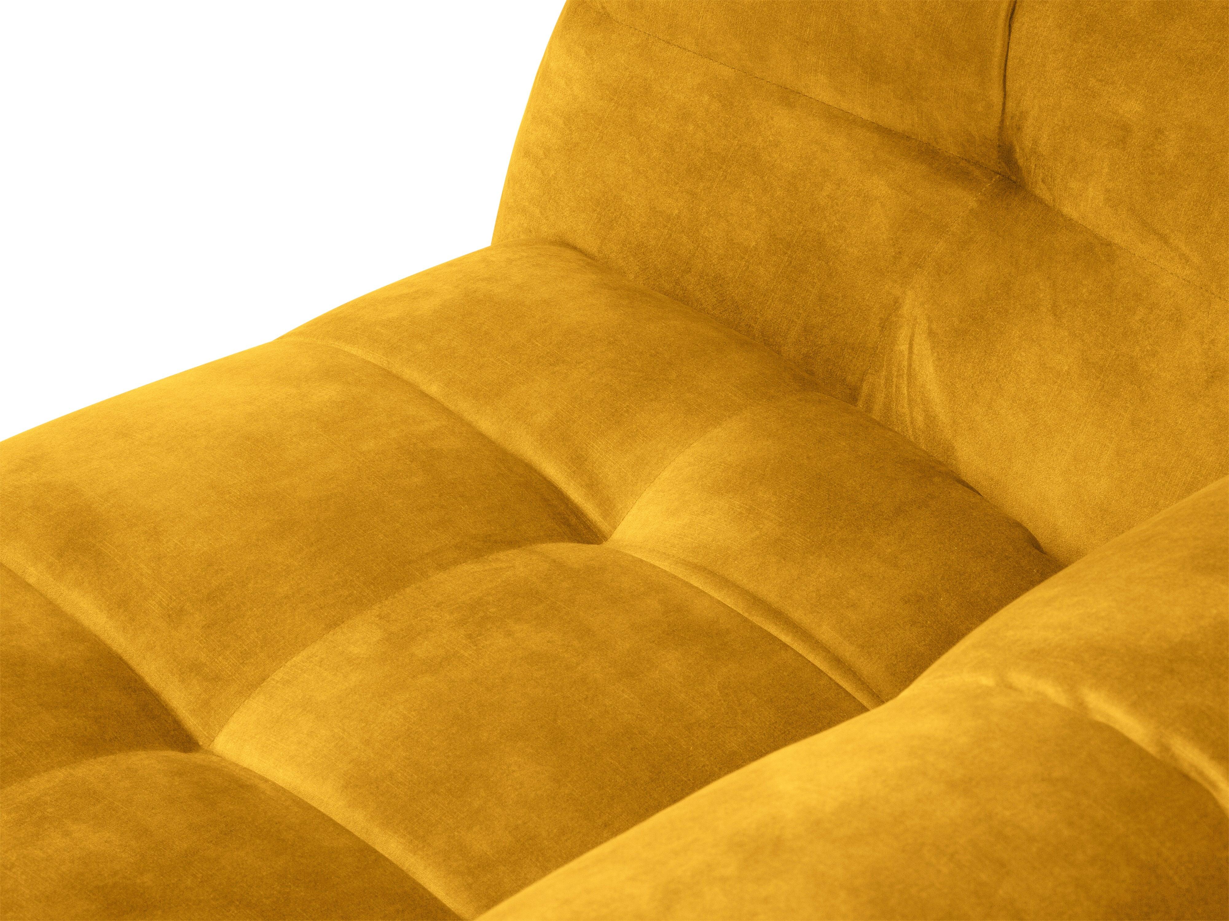 Velvet chaise longue VESTA right yellow - Eye on Design