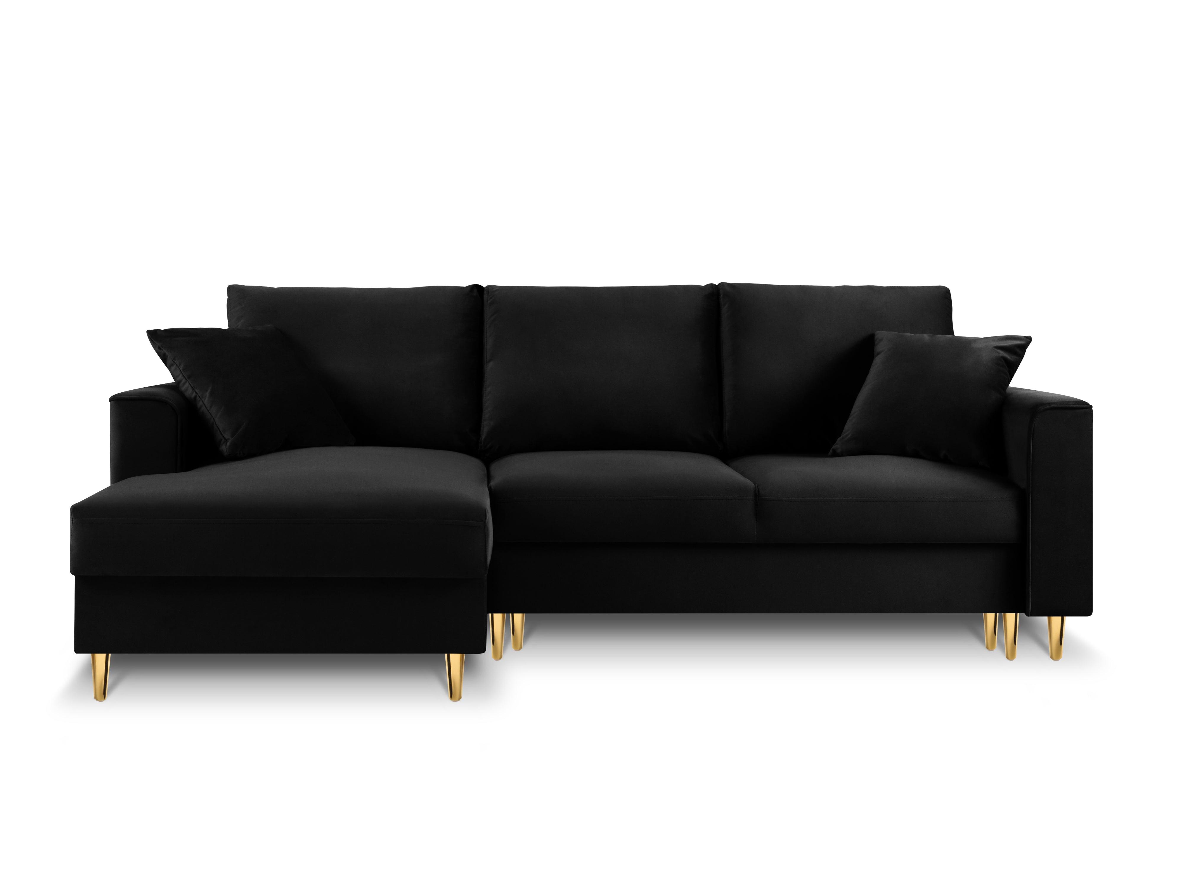 Velvet Left Corner Sofa With Bed Function And Box, "Cartadera", 4 Seats, 225x147x90
Made in Europe, Mazzini Sofas, Eye on Design