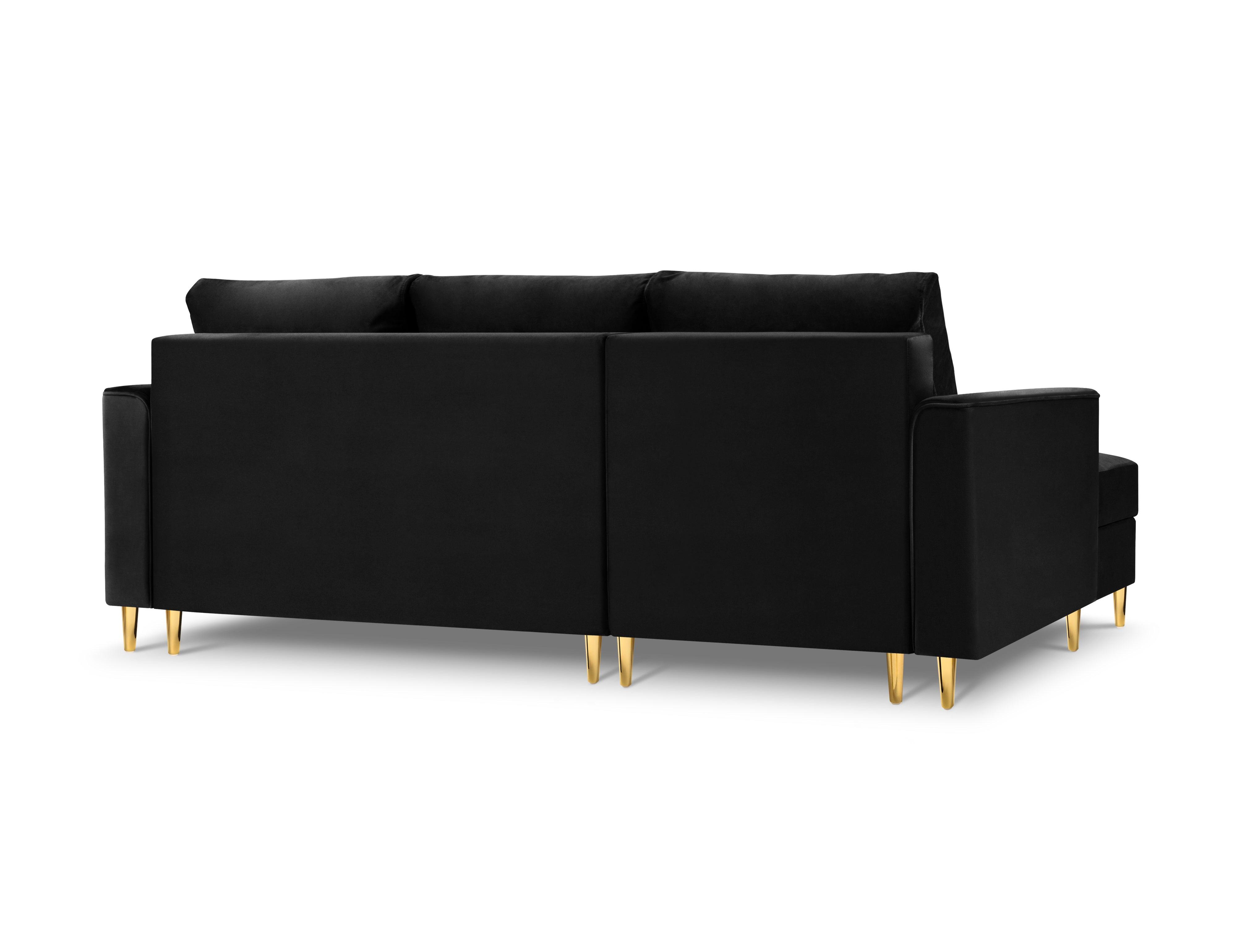 Velvet Left Corner Sofa With Bed Function And Box, "Cartadera", 4 Seats, 225x147x90
Made in Europe, Mazzini Sofas, Eye on Design