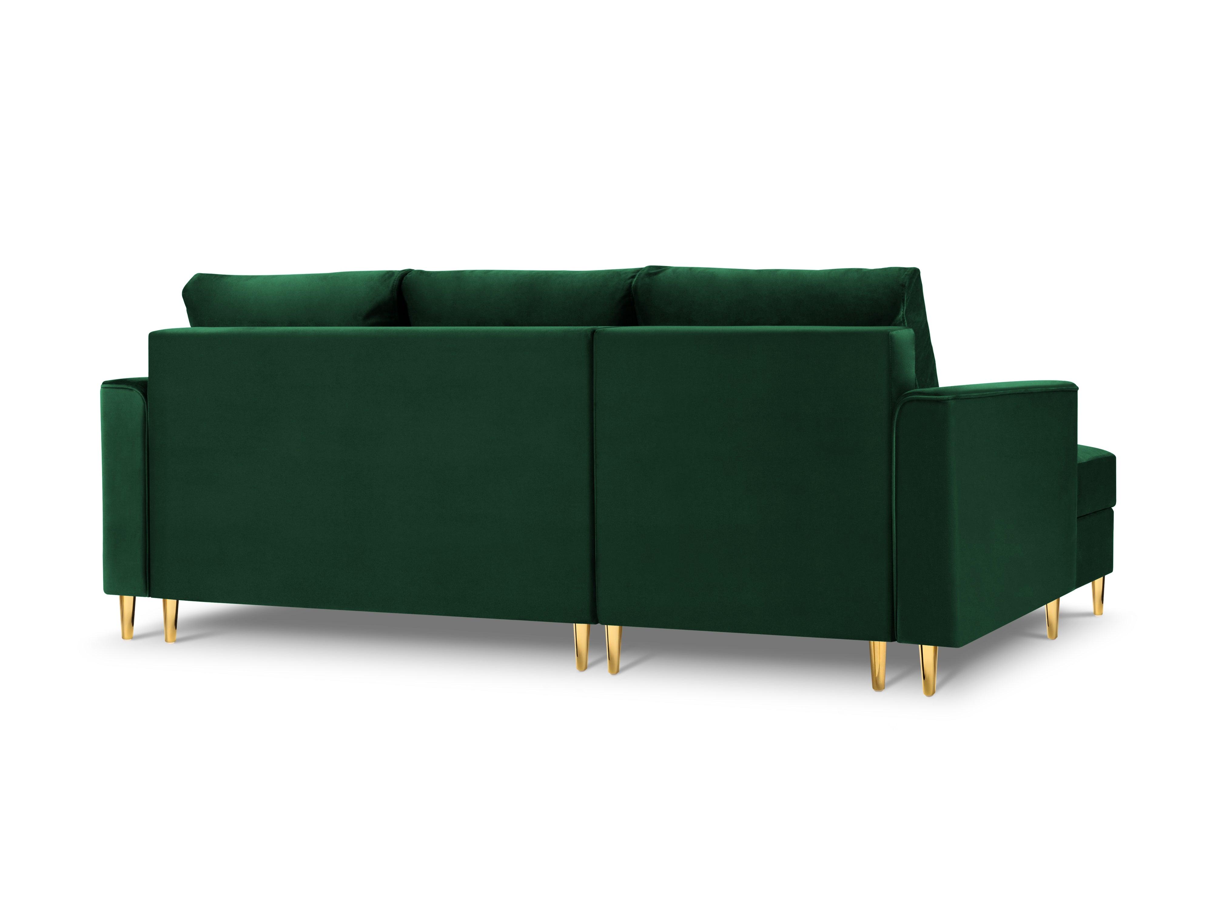 Velvet Left Corner Sofa With Bed Function And Box, "Cartadera", 4 Seats, 225x147x90
Made in Europe, Mazzini Sofas, Eye on Design