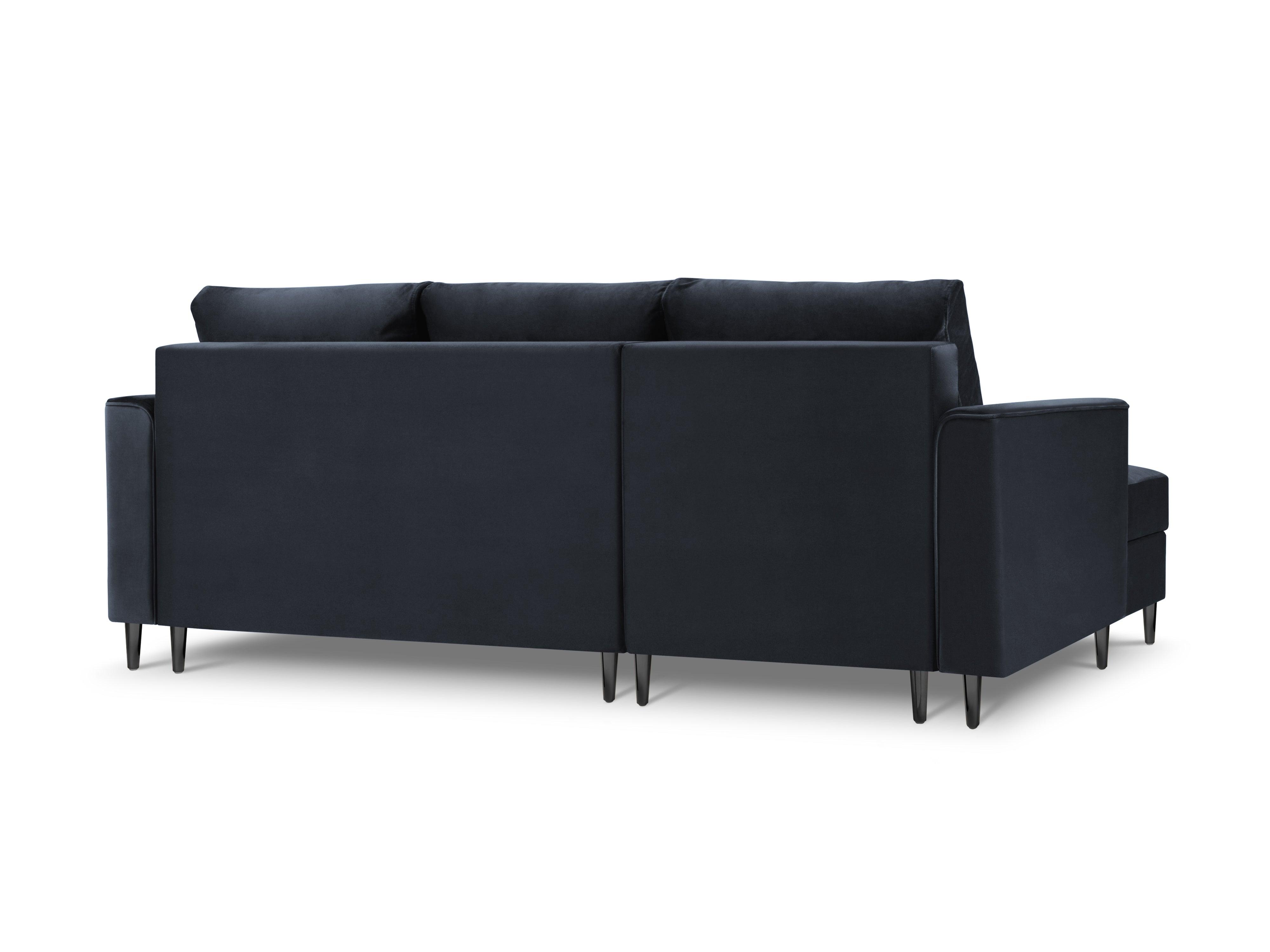 Velvet Left Corner Sofa With Bed Function And Box, "Cartadera", 4 Seats, 225x147x90
Made in Europe, Mazzini Sofas, Eye on Design