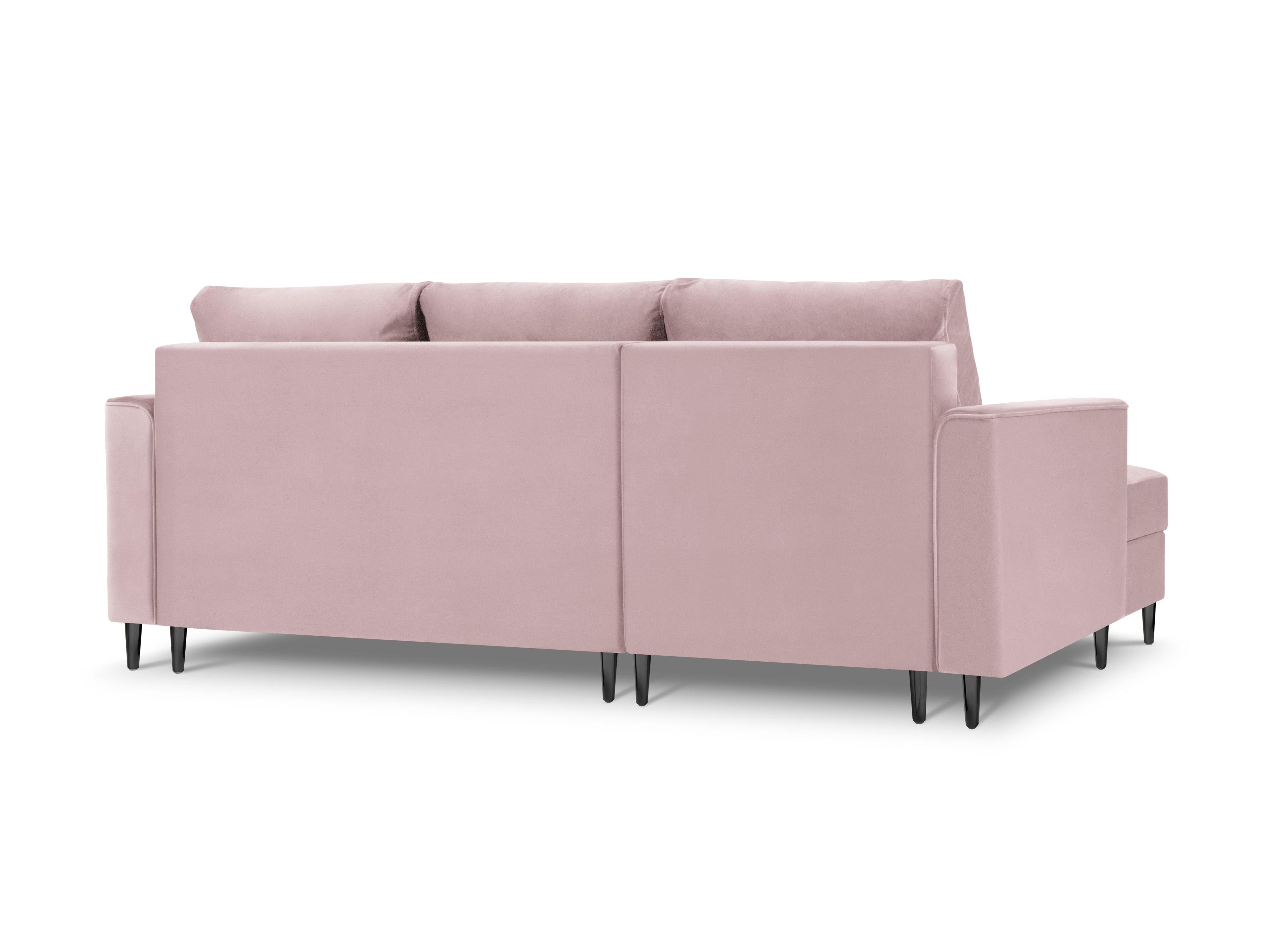 Velvet Left Corner Sofa With Bed Function And Box, "Cartadera", 4 Seats, 225x147x90
Made in Europe, Mazzini Sofas, Eye on Design