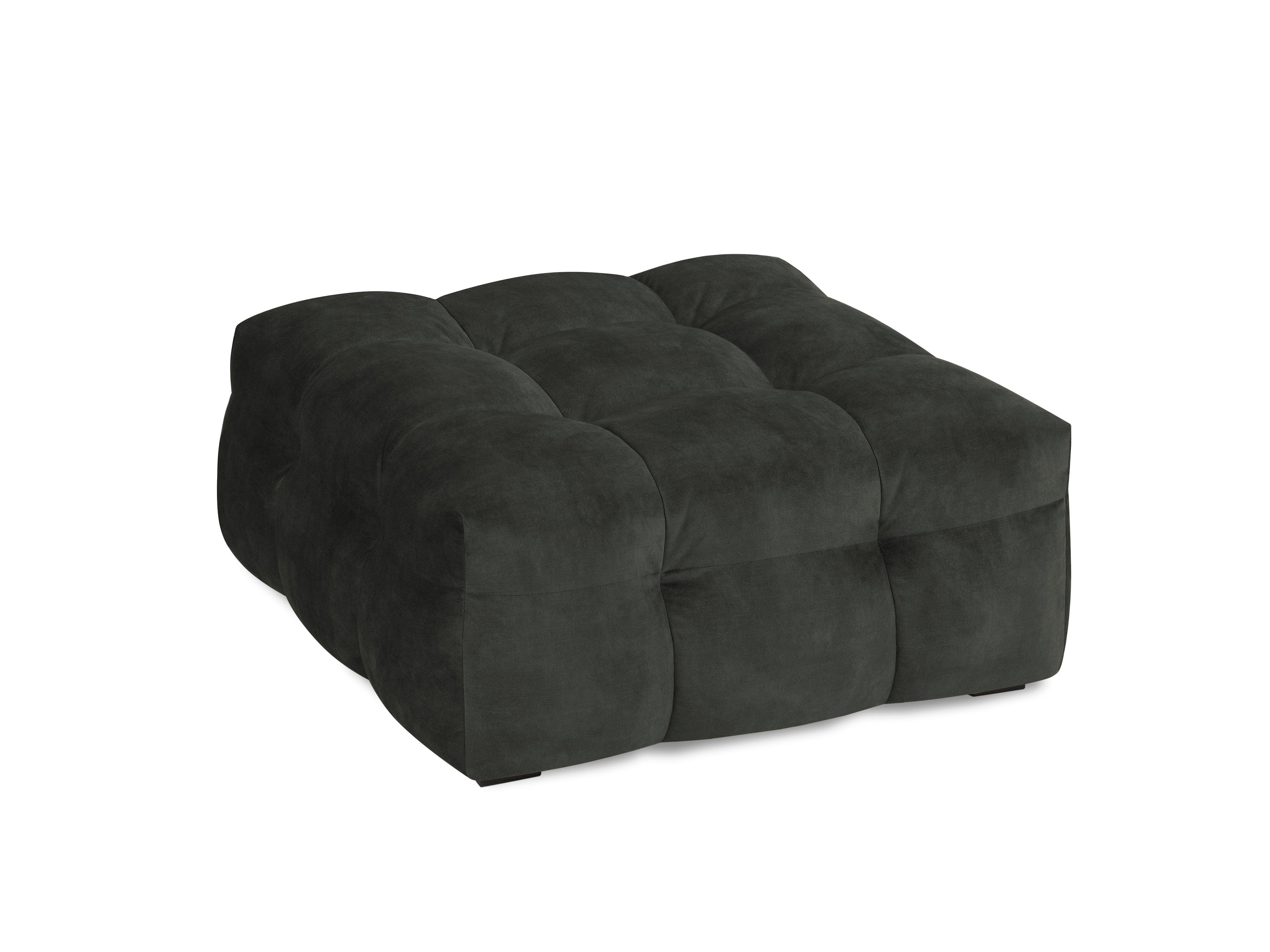 Velvet pouffe VESTA dark grey - Eye on Design