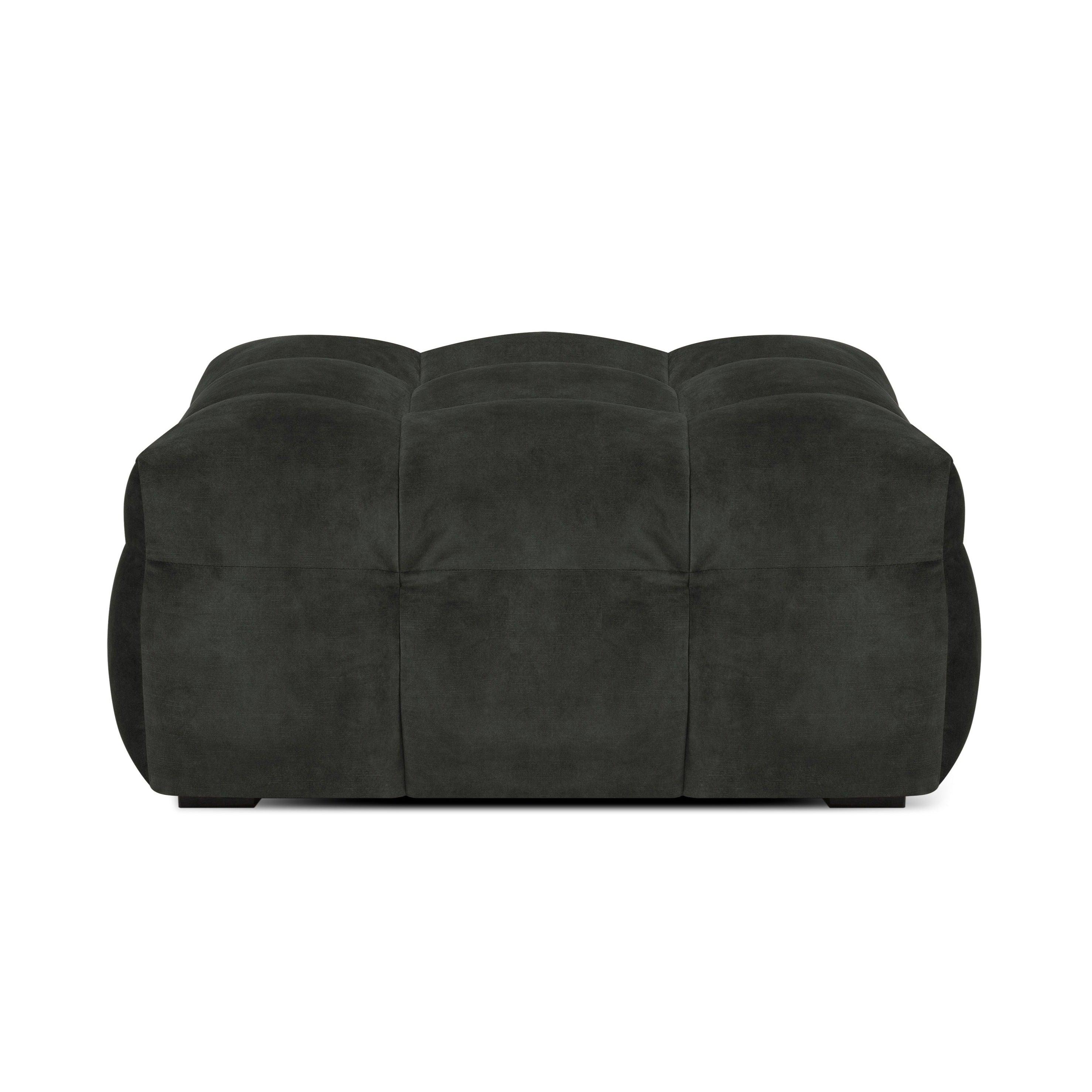 Velvet pouffe VESTA dark grey - Eye on Design