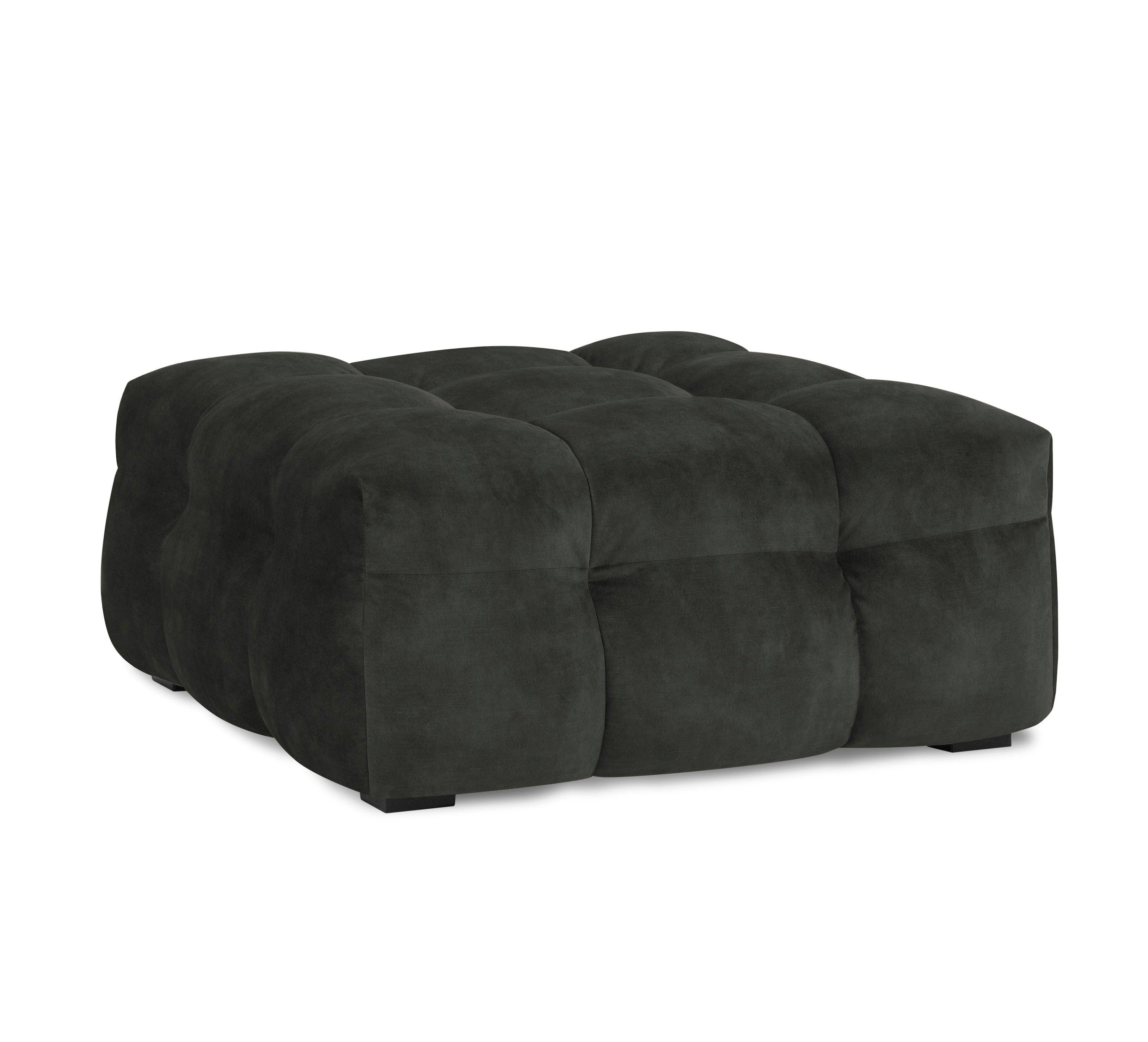 Velvet pouffe VESTA dark grey - Eye on Design