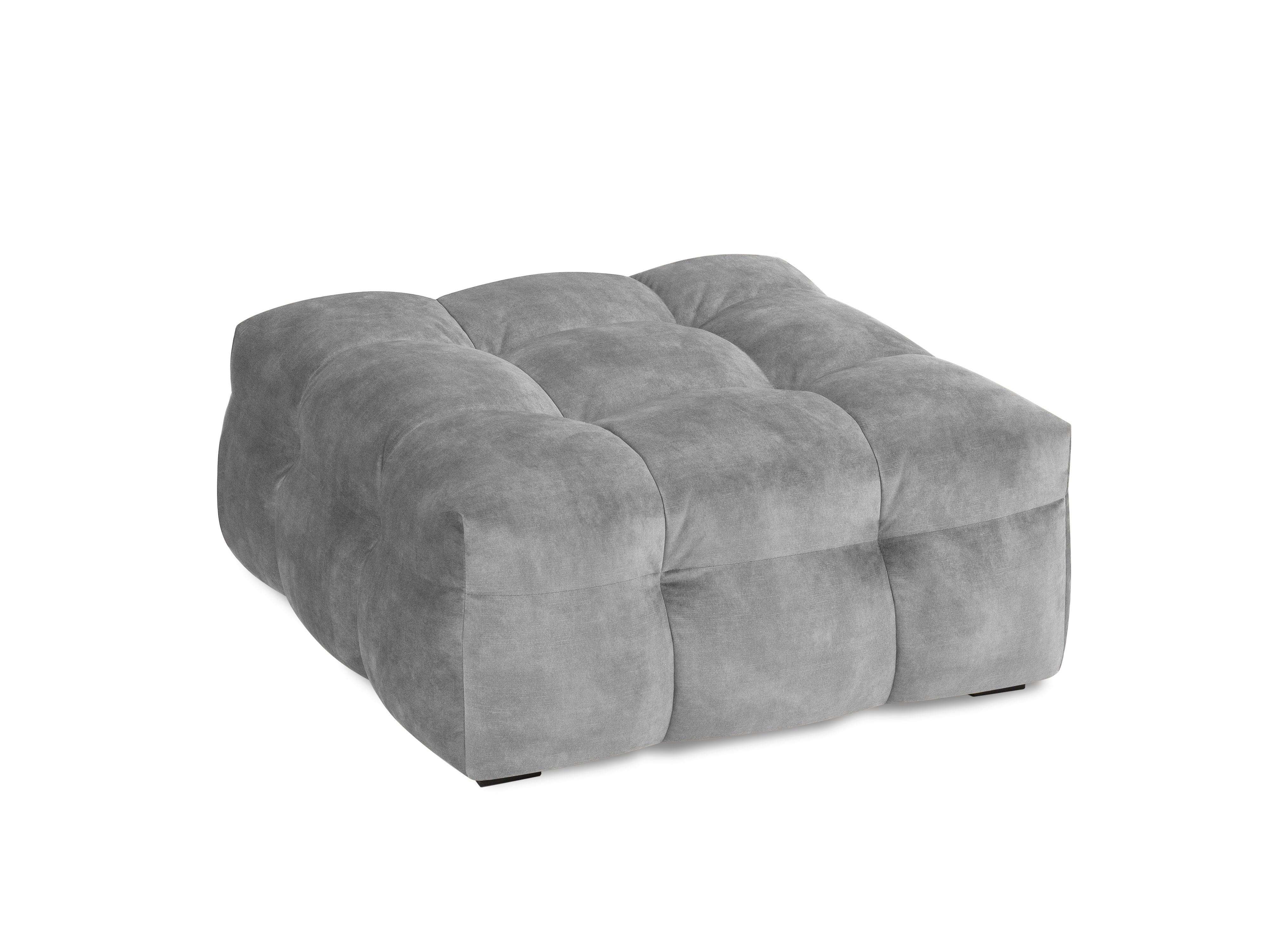 Velvet pouffe VESTA grey - Eye on Design