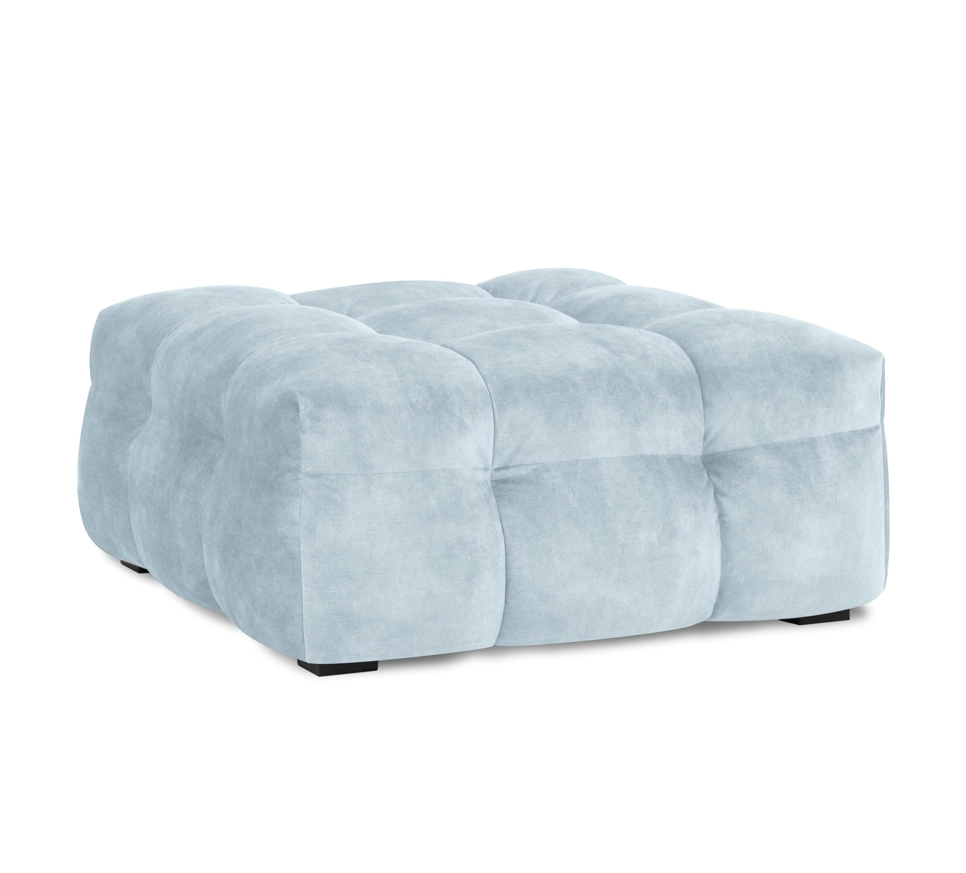 Velvet pouffe VESTA light blue - Eye on Design