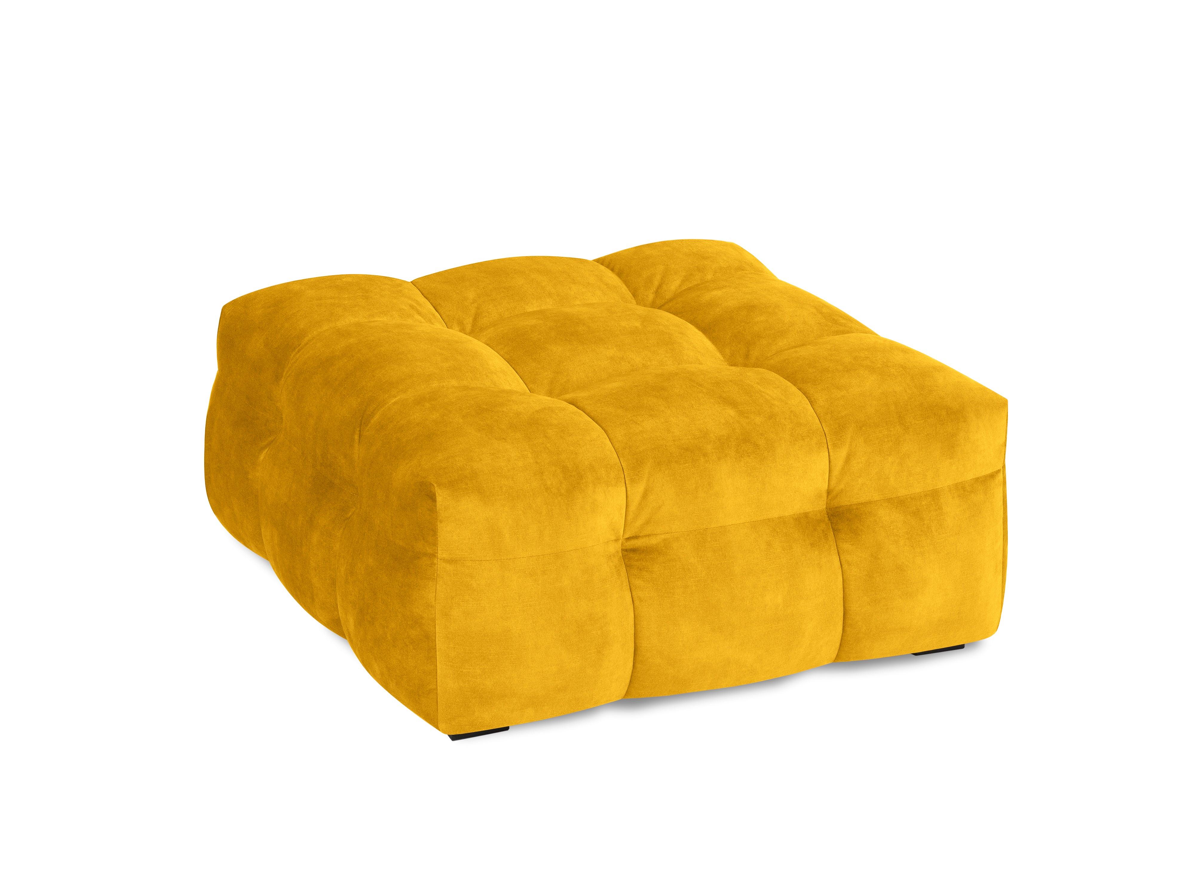 Velvet pouffe VESTA yellow - Eye on Design