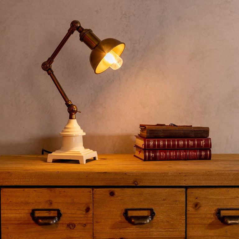 VERONA desk lamp brass, Dutchbone, Eye on Design