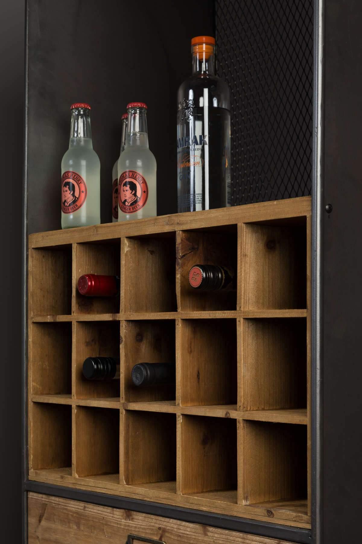 VINO wooden bar with iron base, Dutchbone, Eye on Design