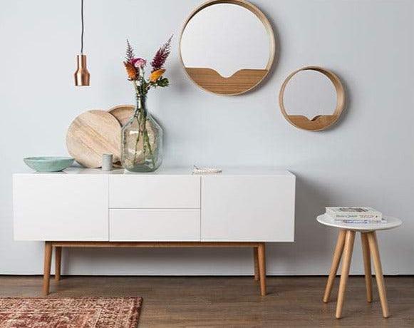 Wall mirror ROUND 40 wooden, Zuiver, Eye on Design