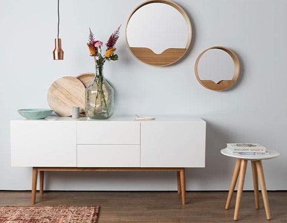 Wall mirror ROUND 60 wooden, Zuiver, Eye on Design