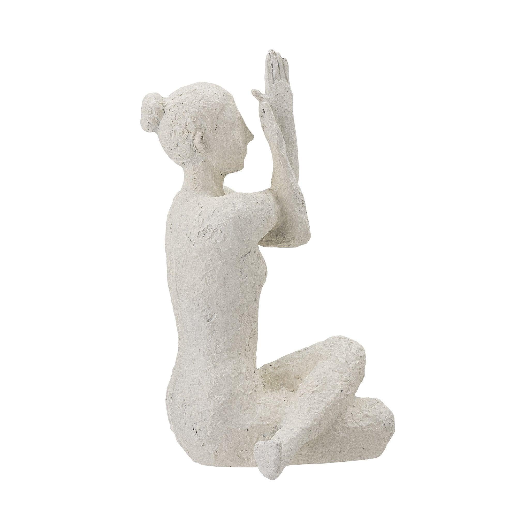 Adalina is a beautiful, white sculpture from the polyżywica, depicting yogi. In full concentration, with arms folded, he devotes himself to the peaceful meditation. This is a unique decoration with a heterogeneous texture that will help create a home and cozy atmosphere in your interior. It can be easily combined with other decorations to diversify the arrangement.