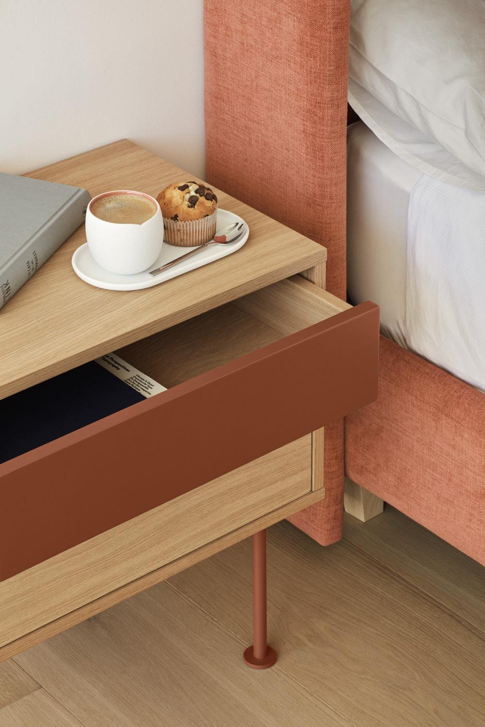 YOKO bedside cabinet red - Eye on Design